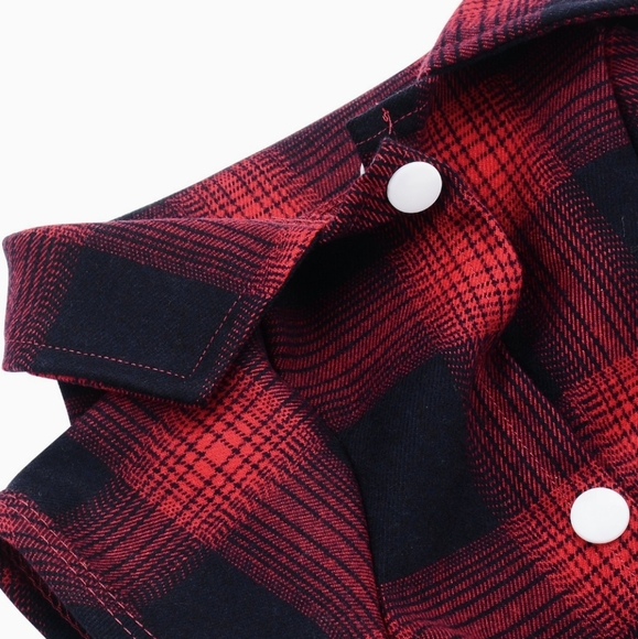 Plaid Dog Puppy Shirt Size XS - Picture 8 of 14
